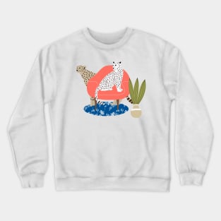 Leopards and armchair Crewneck Sweatshirt